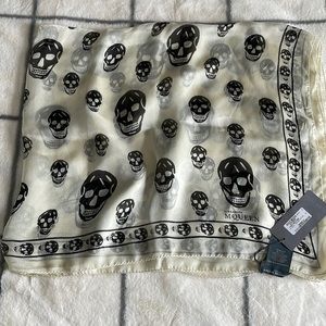 Brand new with tag Alexander McQueen skull chiffon scarf